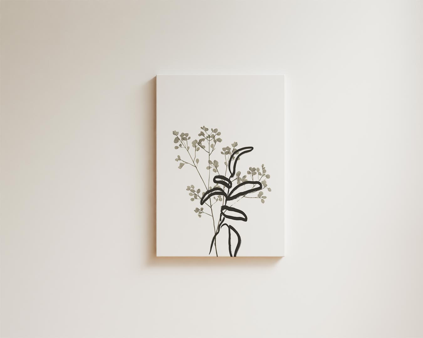 Minimalistische Botanische Illustratie Kunstwerk-canvas-dibond-plexiglas-wanddecoratie-WallArtistic
