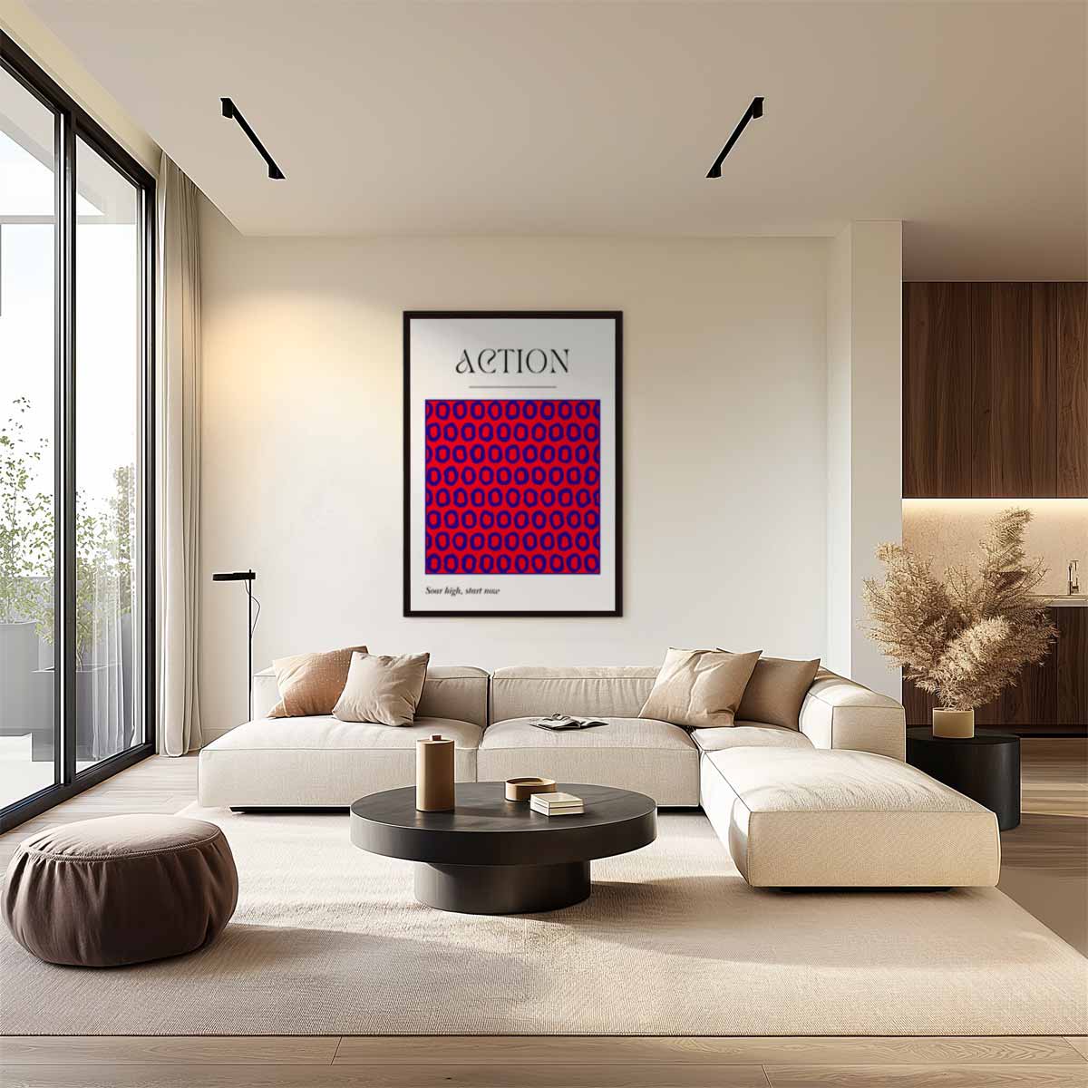 Levendige Actiepatronen Kunstwerk-canvas-dibond-plexiglas-wanddecoratie-WallArtistic