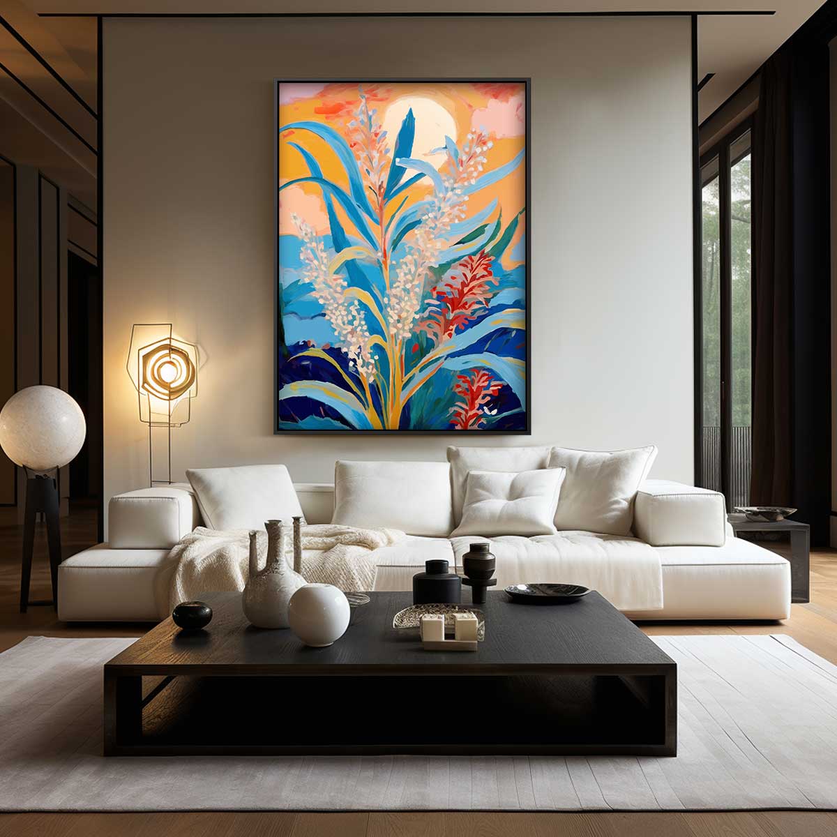 Zomerse Bloemenpracht Kunstwerk-canvas-dibond-plexiglas-wanddecoratie-WallArtistic