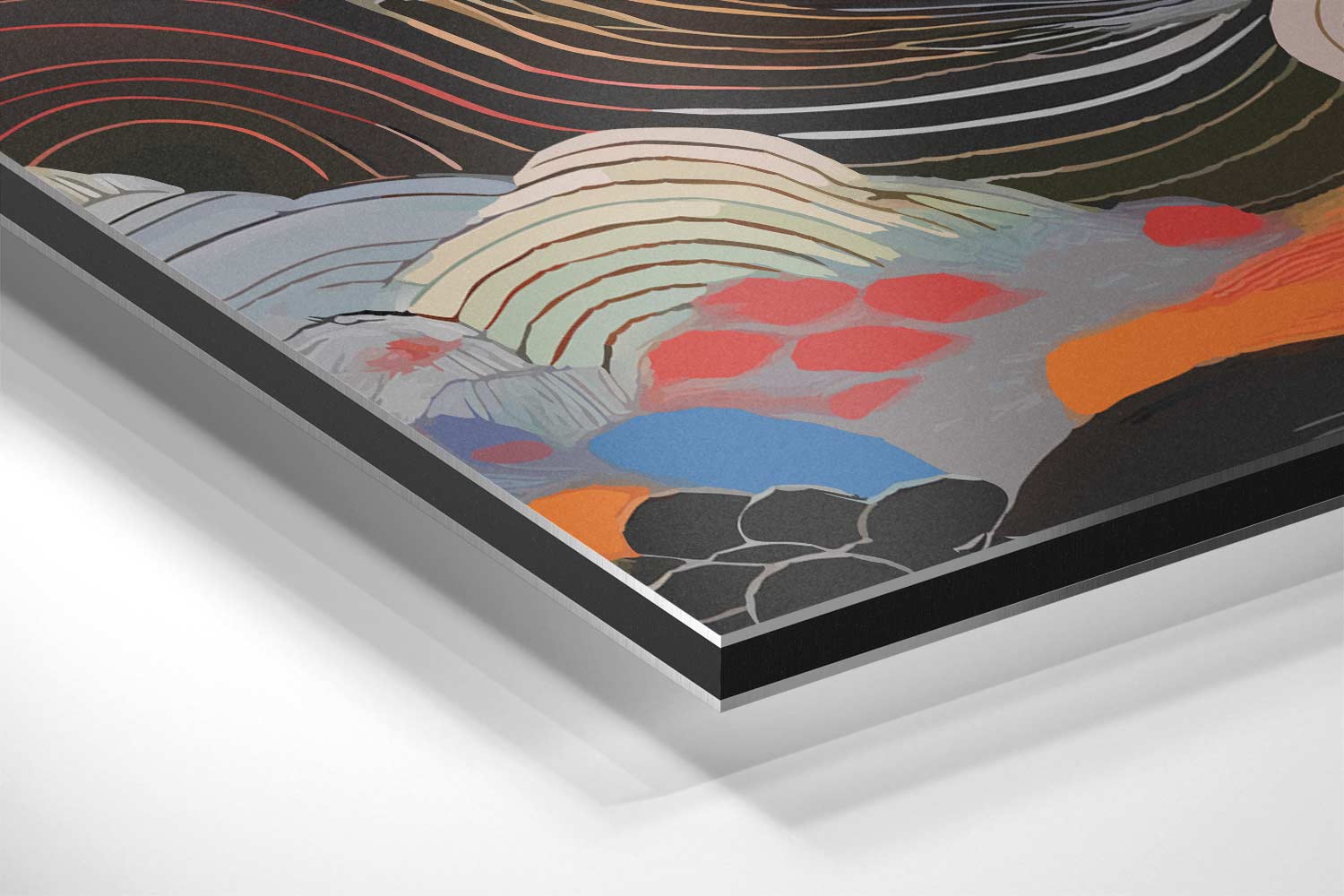 Kleurrijke Horizon Kunstwerk-canvas-dibond-plexiglas-wanddecoratie-WallArtistic