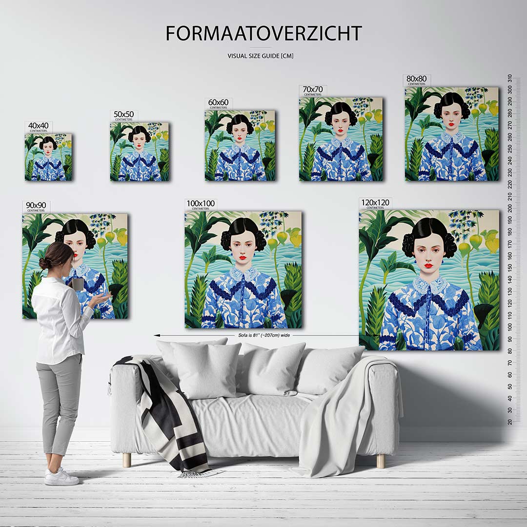 Vrouw in natuurlijke omgeving Kunstwerk