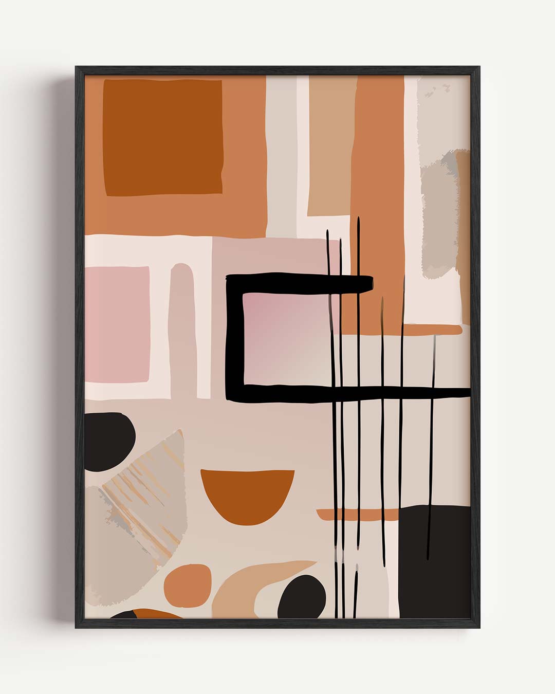 Abstracte Aardetinten Poster-WallArtistic