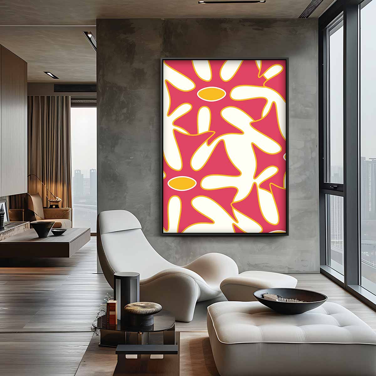 Vrolijke Bloemenpracht Kunstwerk-canvas-dibond-plexiglas-wanddecoratie-WallArtistic