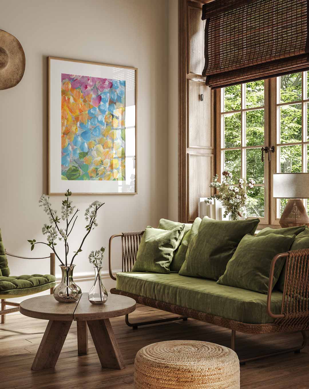 Kleurrijke Bloemendroom Poster-WallArtistic