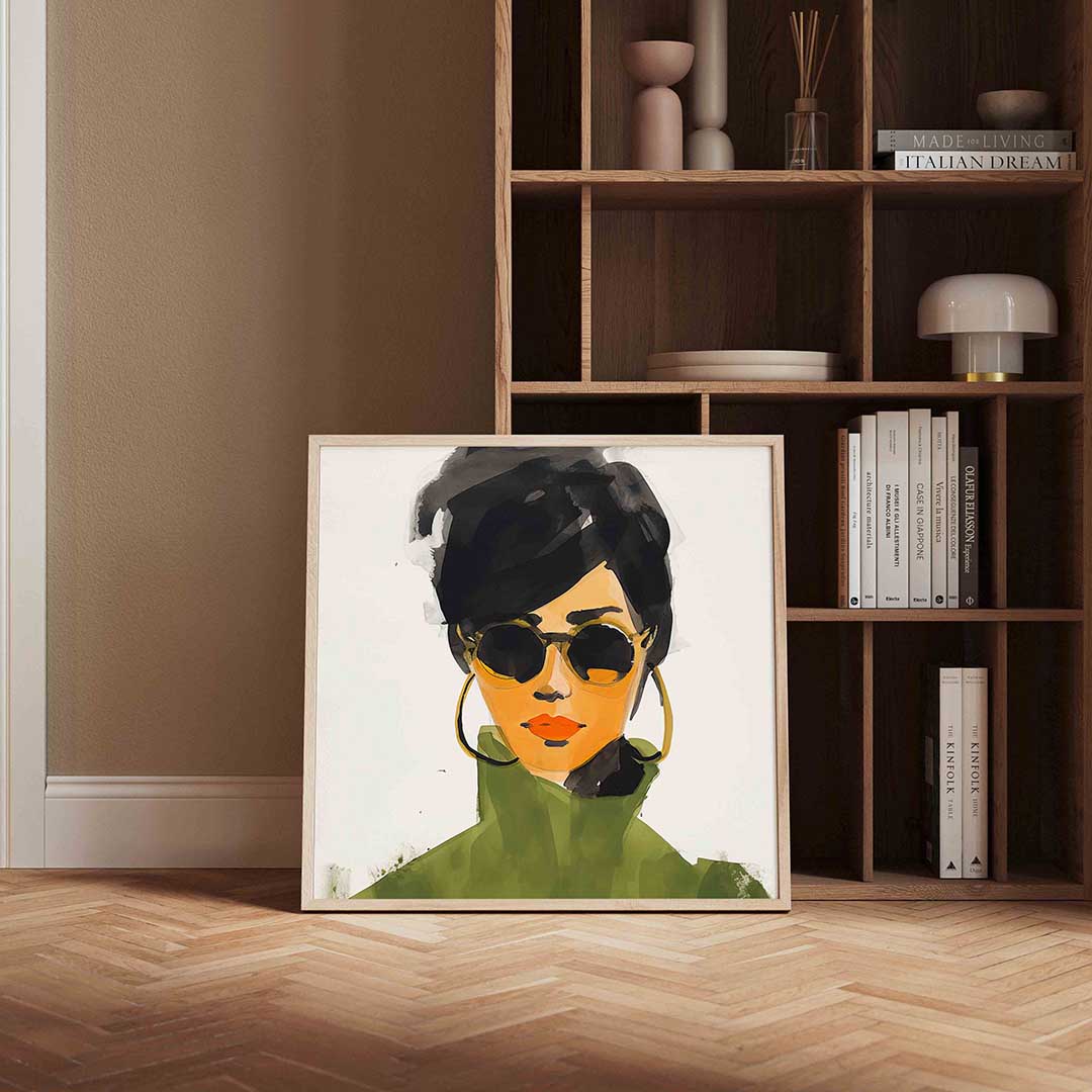 Vrouw met zonnebril Poster