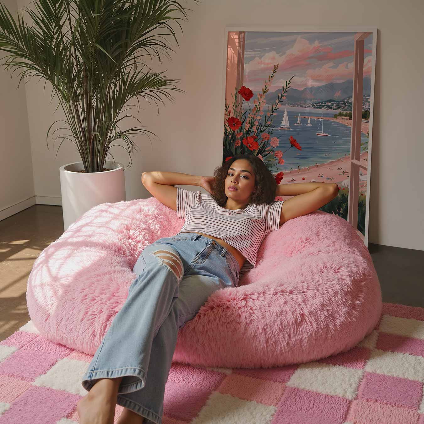 Zomers Uitzicht aan Zee Poster-WallArtistic