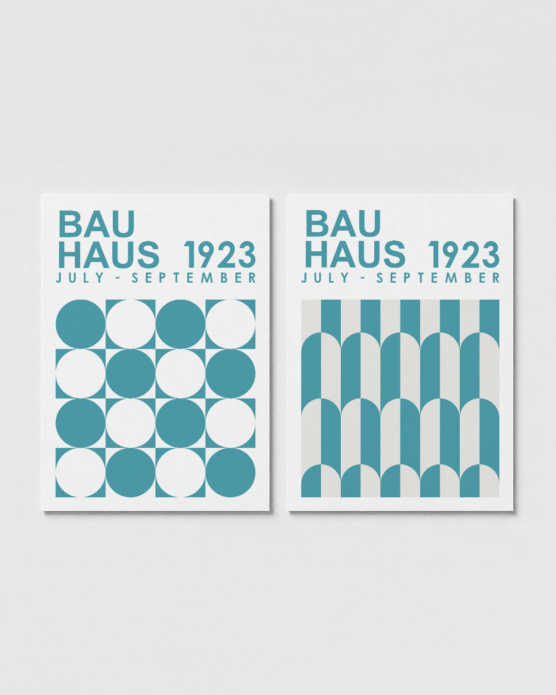 Cirkelpatroon en typografie Posterset