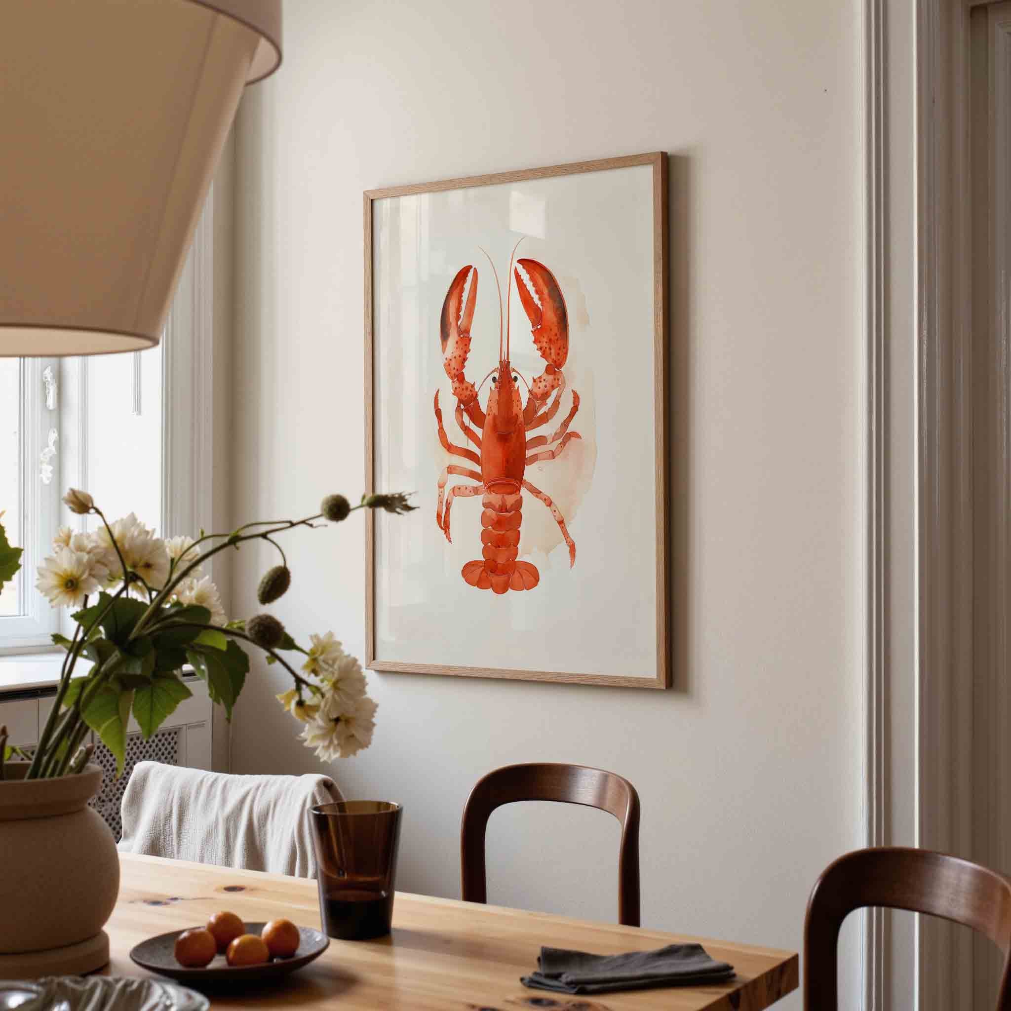 Rode kreeft Poster