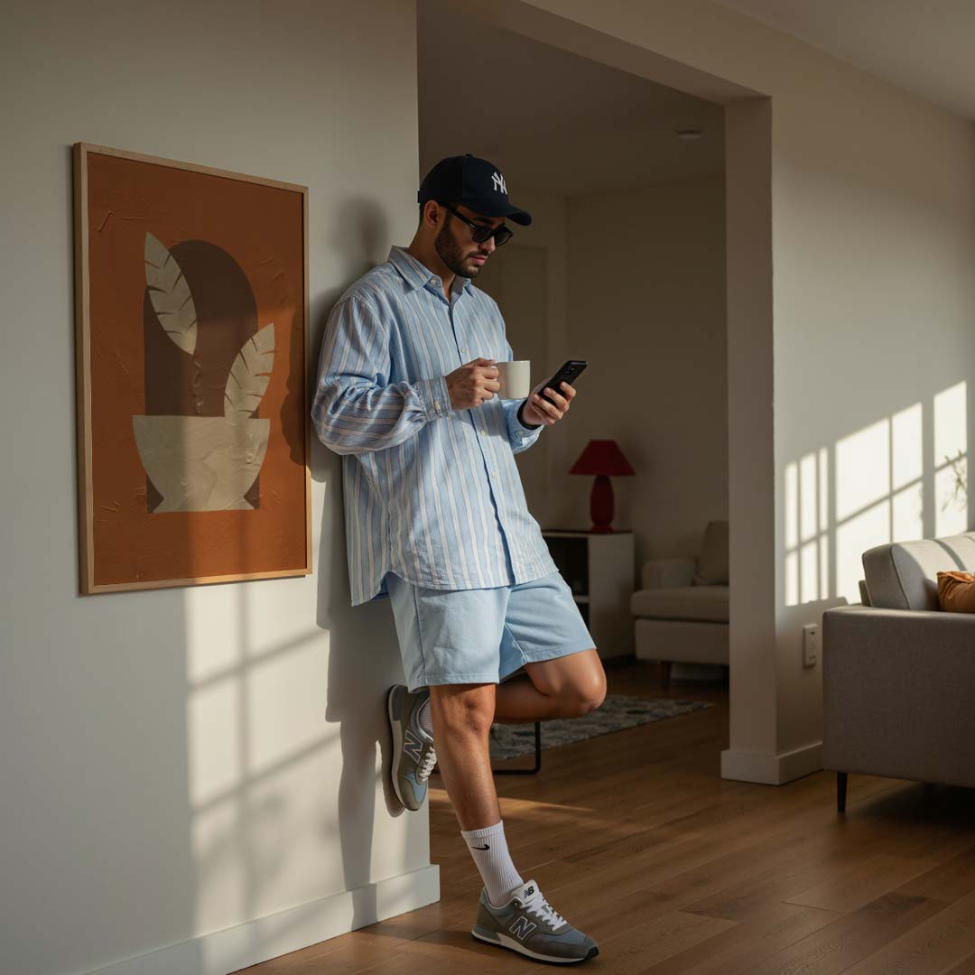 Stijlvolle Abstracte Bladeren Poster-WallArtistic