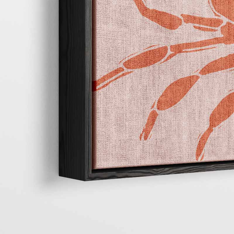 Moderne Krabsilhouet Kunstwerk-canvas-dibond-plexiglas-wanddecoratie-WallArtistic