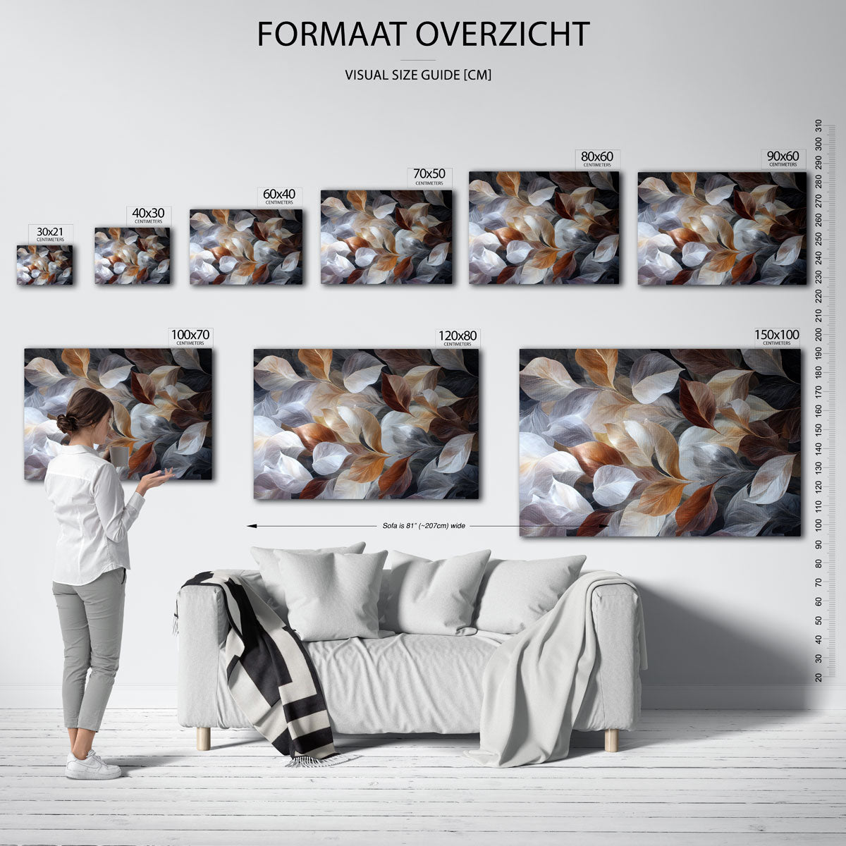 Bladeren compositie Poster