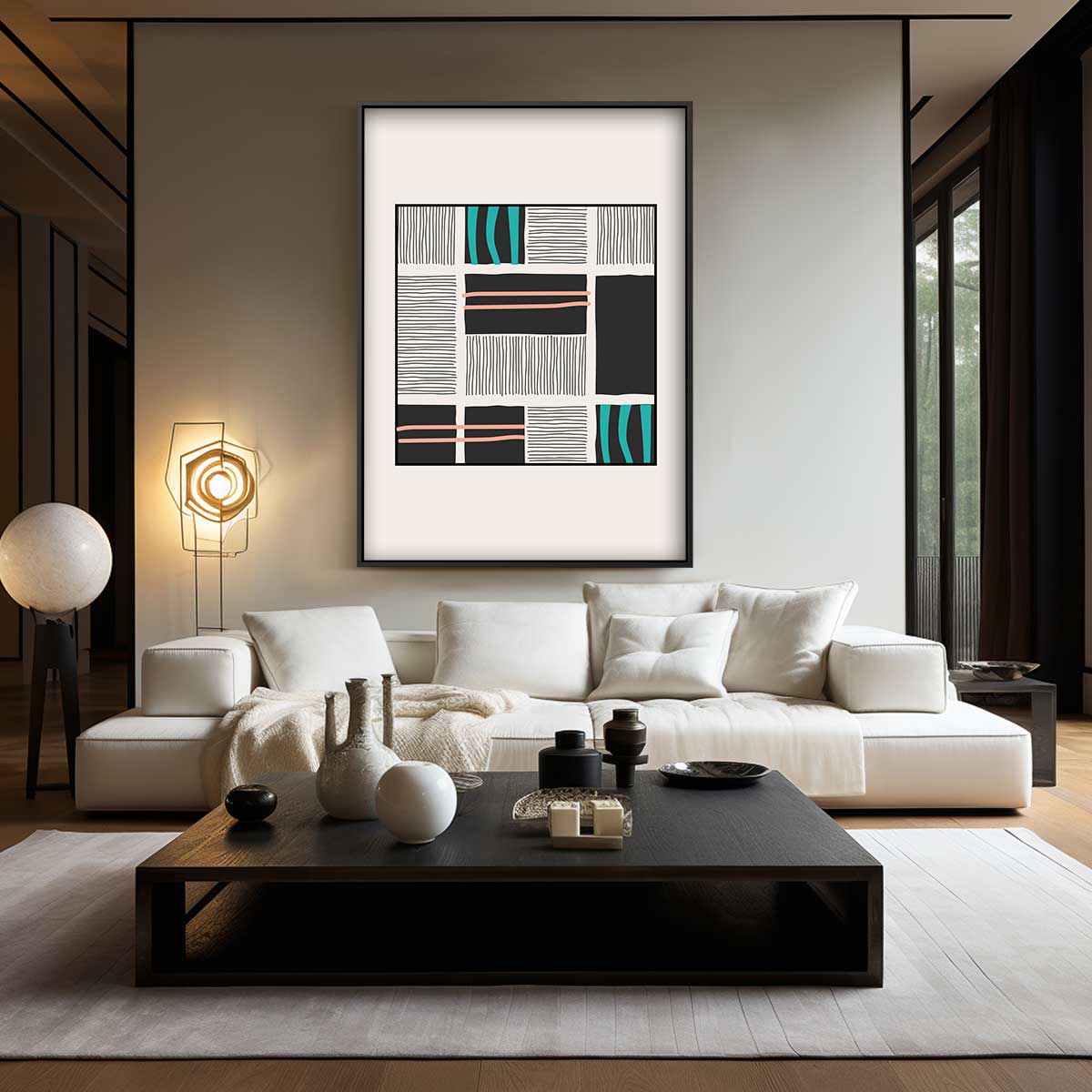 Modern Abstracte Patroonprint Kunstwerk-canvas-dibond-plexiglas-wanddecoratie-WallArtistic