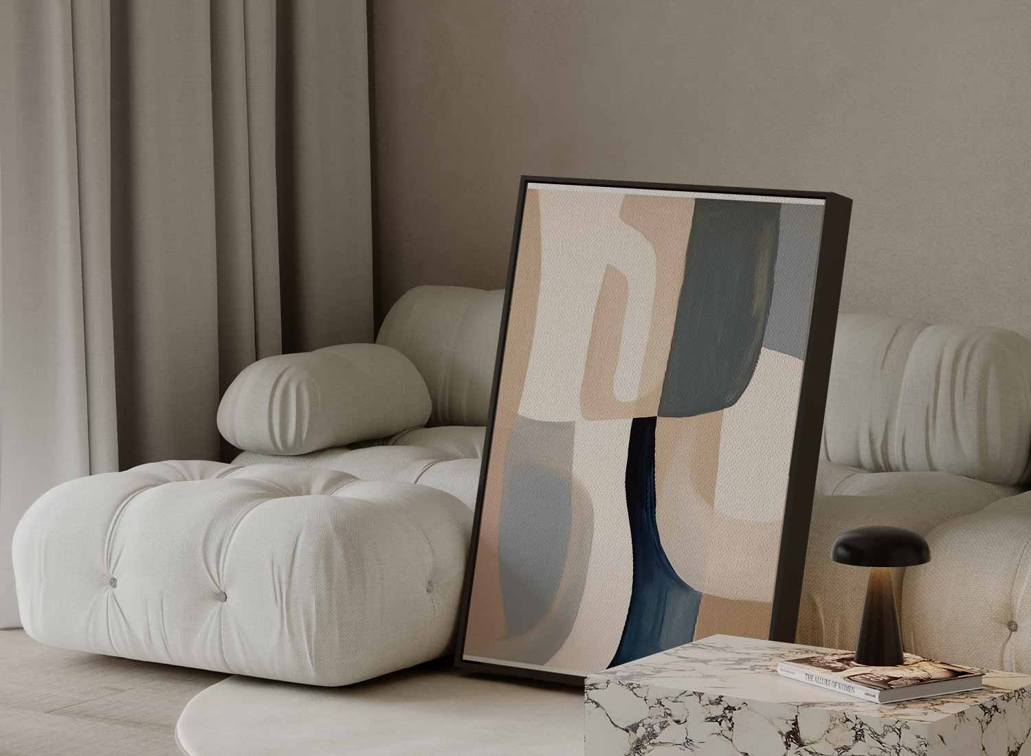 Harmonische Abstractie Kunstwerk-canvas-dibond-plexiglas-wanddecoratie-WallArtistic