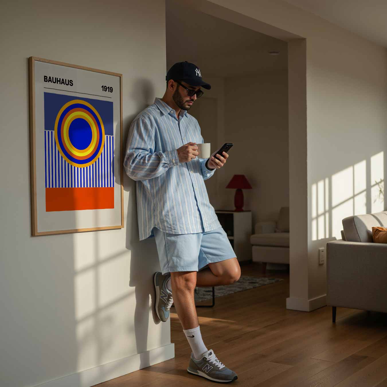 Retro Bauhaus Cirkelkunst Poster-WallArtistic