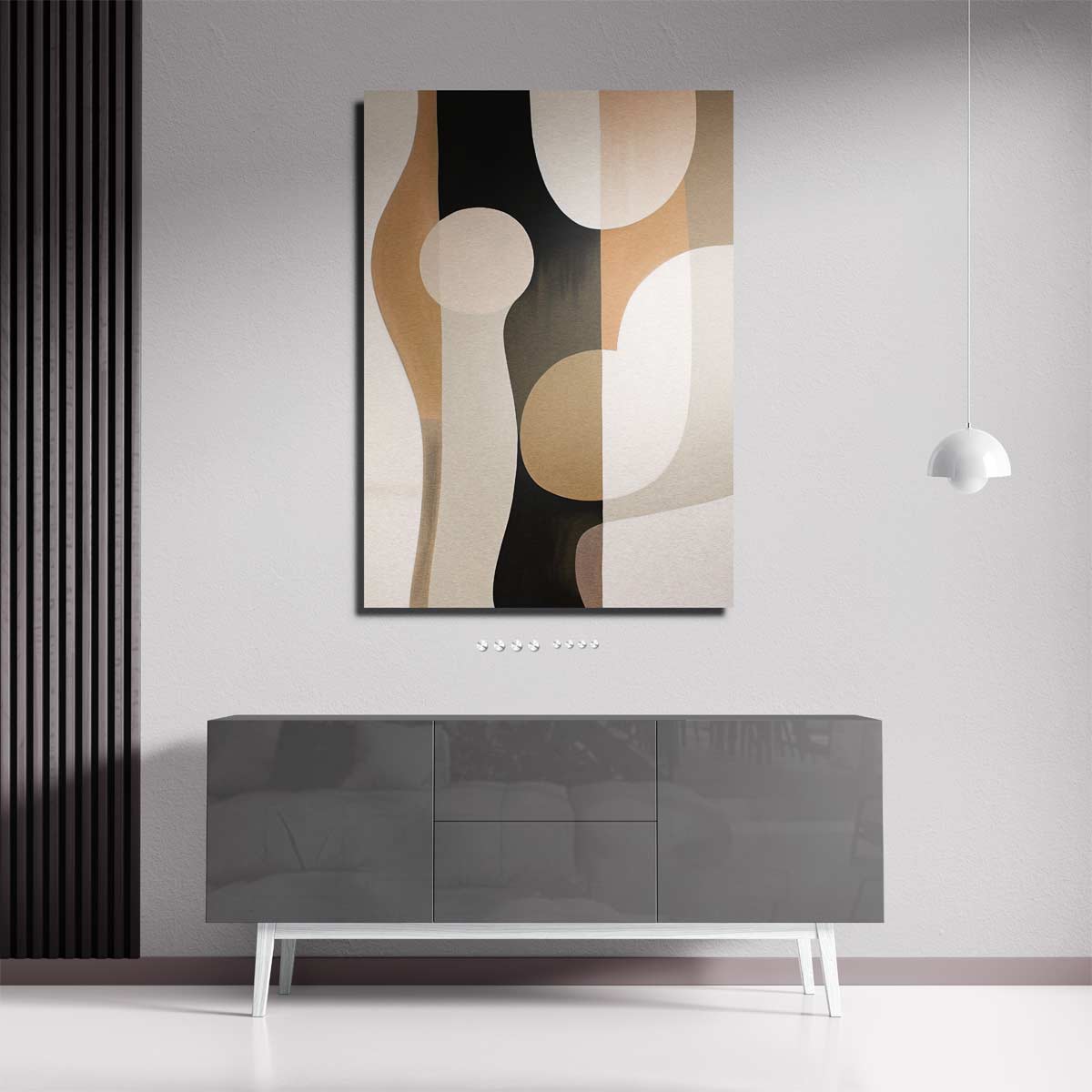 Abstracte Elegantie in Aardetinten Kunstwerk-canvas-dibond-plexiglas-wanddecoratie-WallArtistic