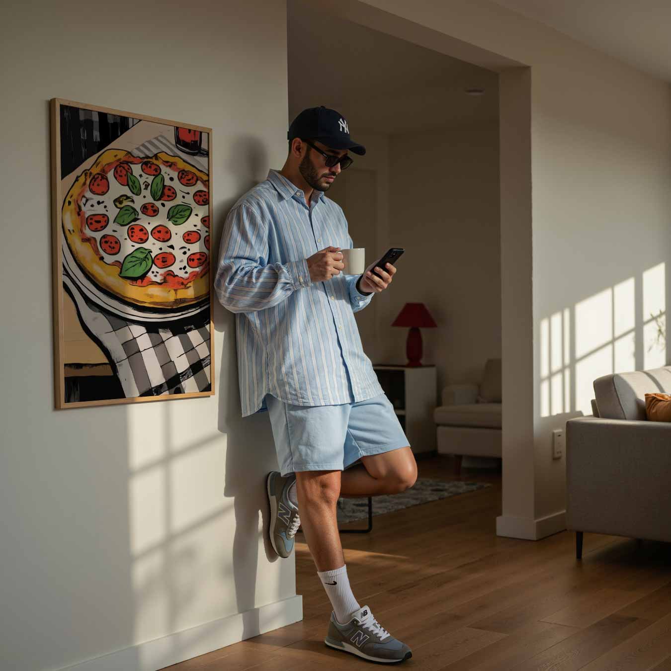 Pizza Serenade - Kunstzinnige Poster-WallArtistic