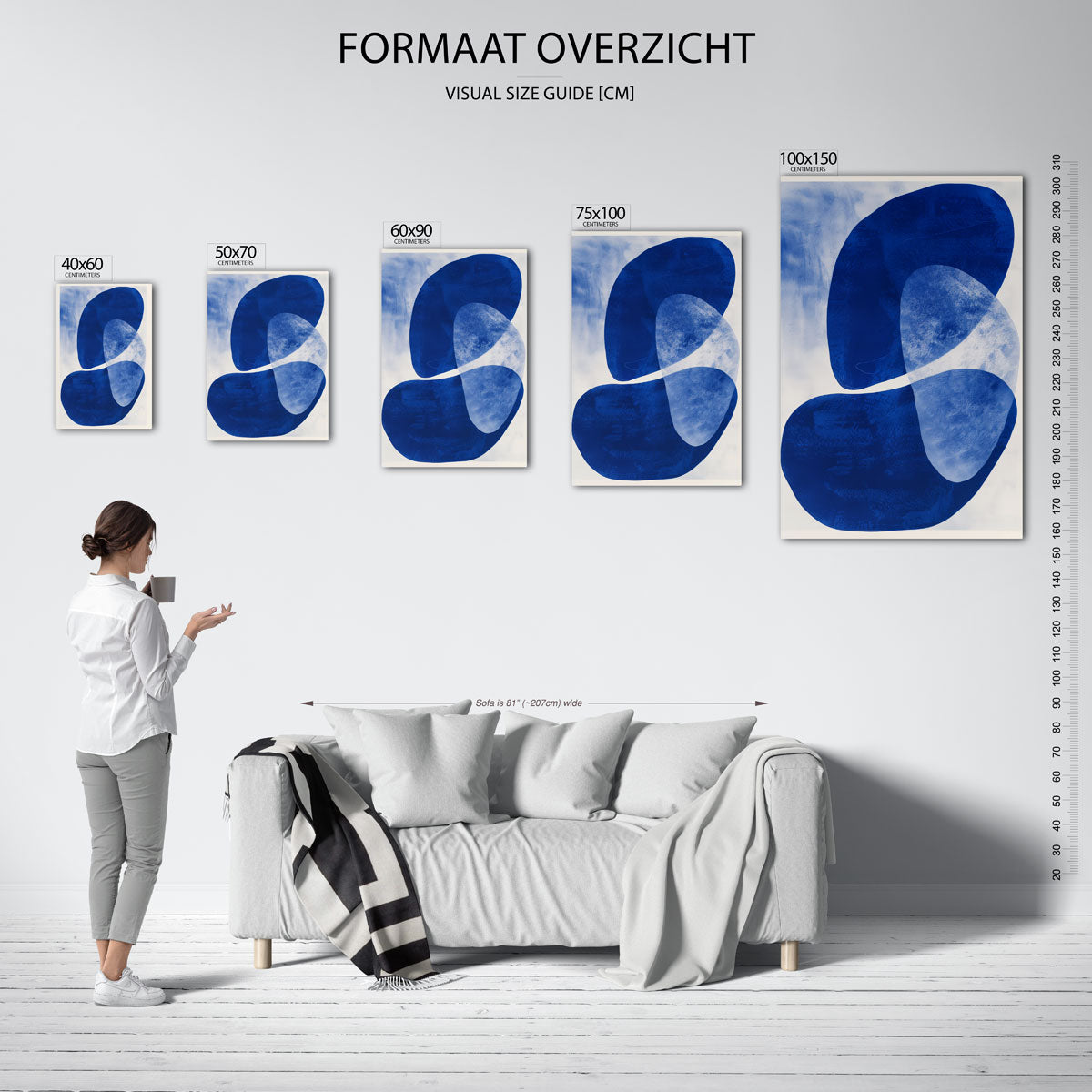 Organische vormen compositie Kunstwerk