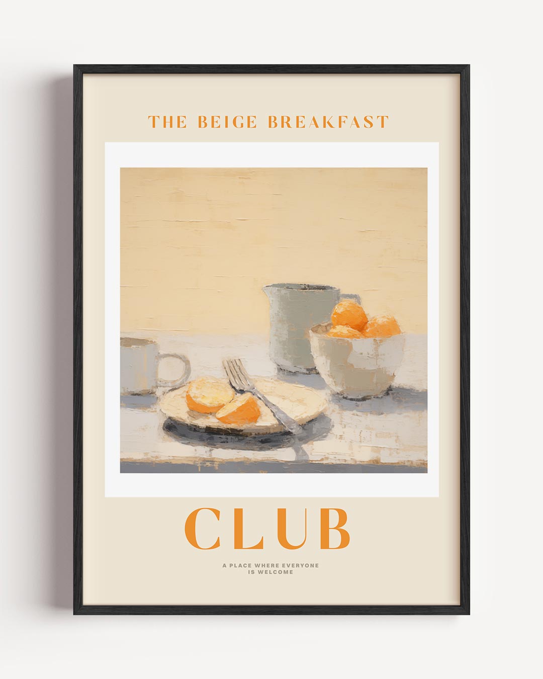 De Beige Ontbijtclub Poster-WallArtistic