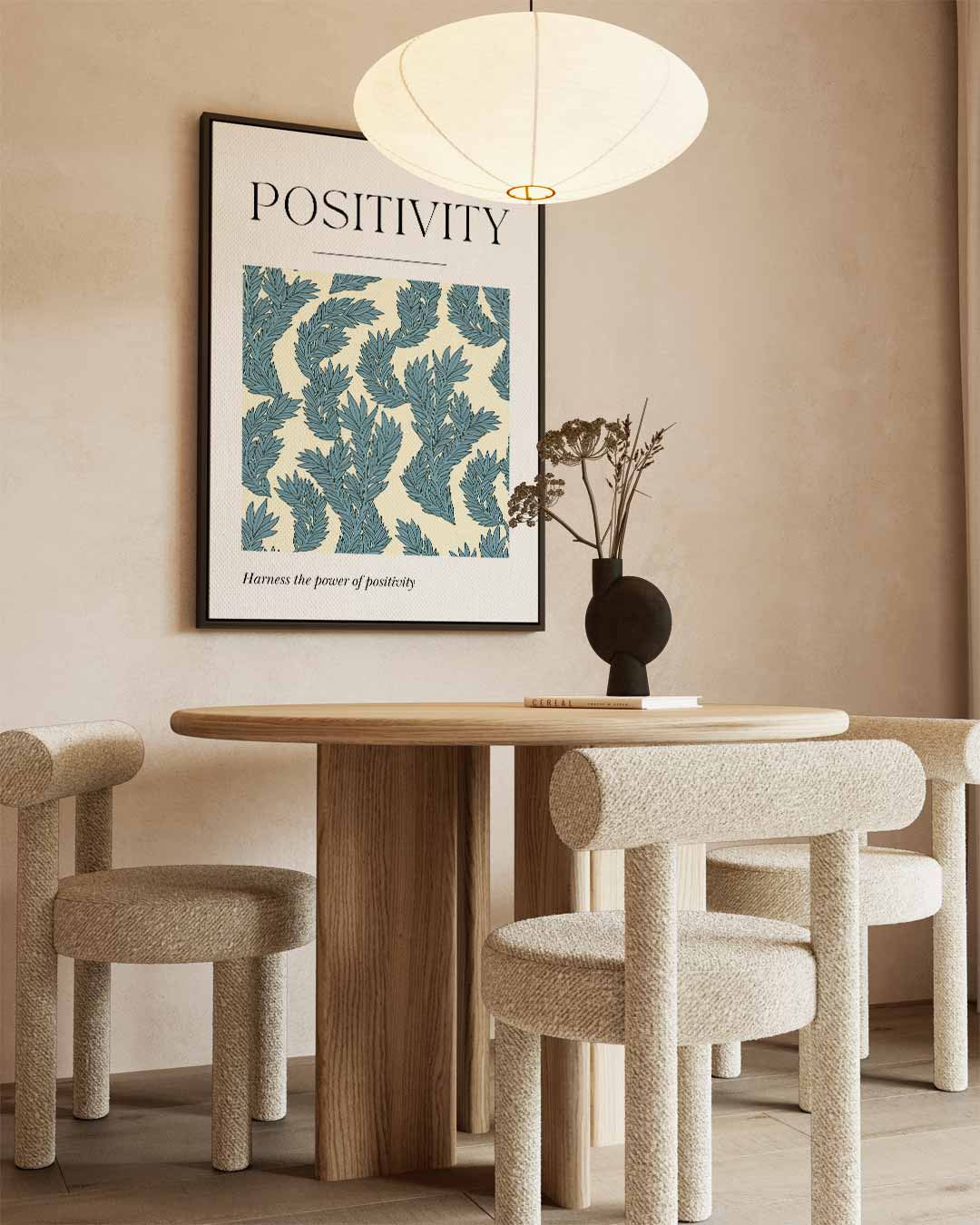 Positivity Bladeren Kunstwerk Kunstwerk-canvas-dibond-plexiglas-wanddecoratie-WallArtistic