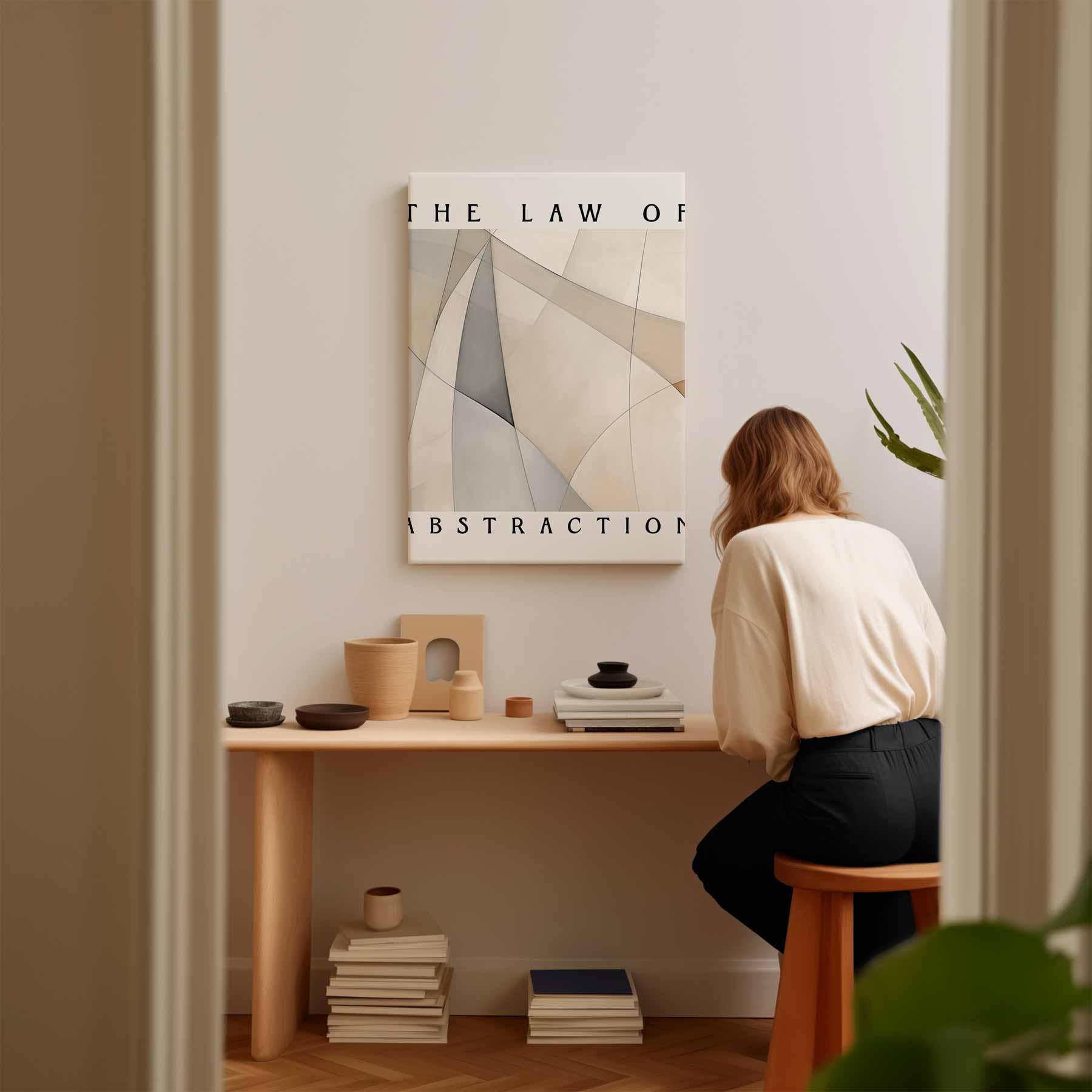 Elegante Abstractie Kunstwerk-canvas-dibond-plexiglas-wanddecoratie-WallArtistic