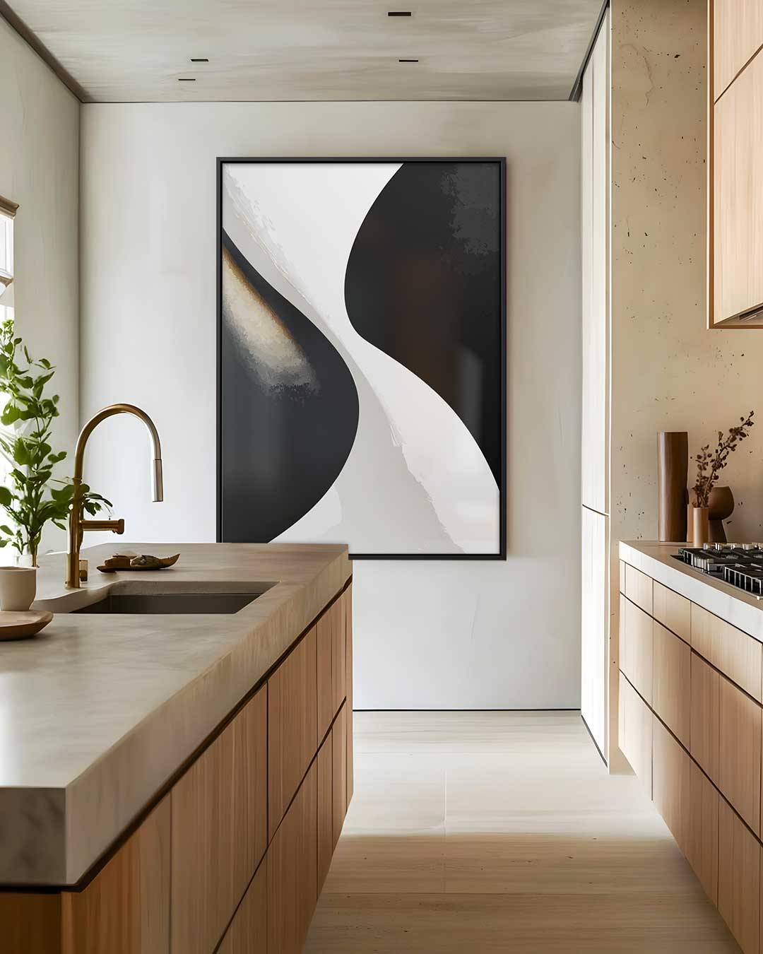 Stijlvolle Abstracte Vormen Kunstwerk-canvas-dibond-plexiglas-wanddecoratie-WallArtistic