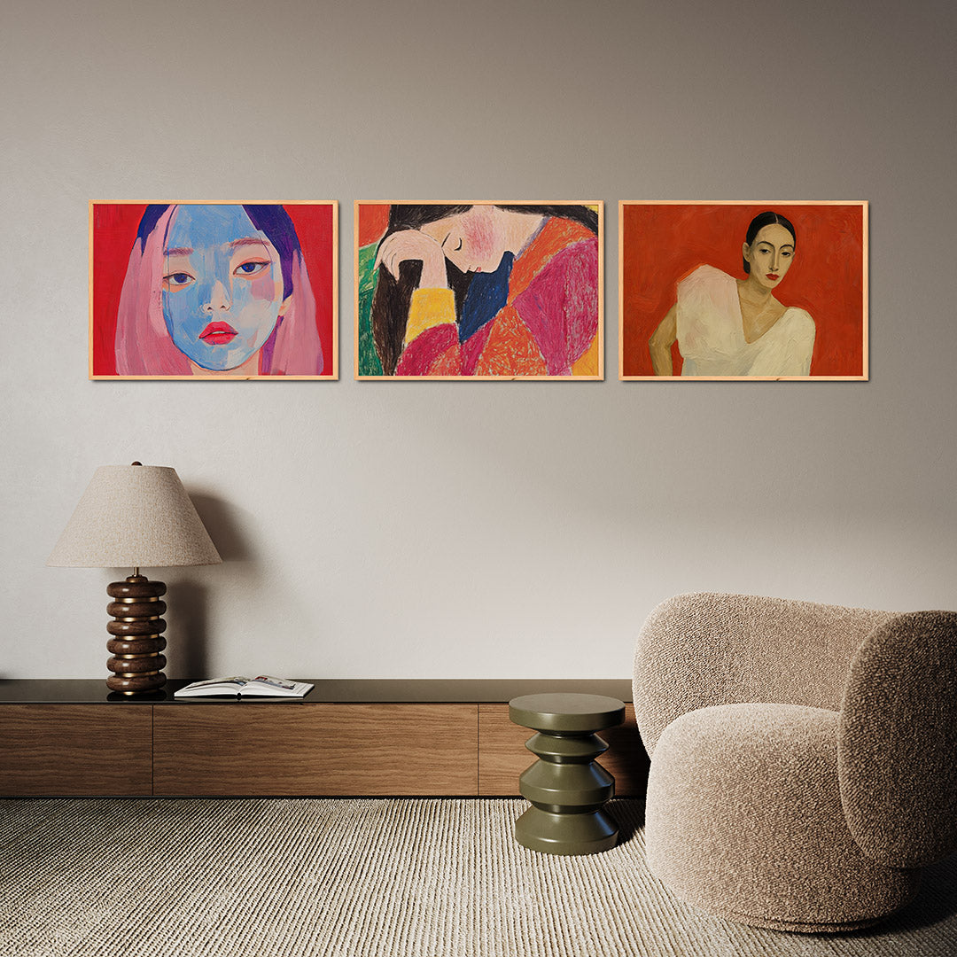 Kleurrijk portret Posterset