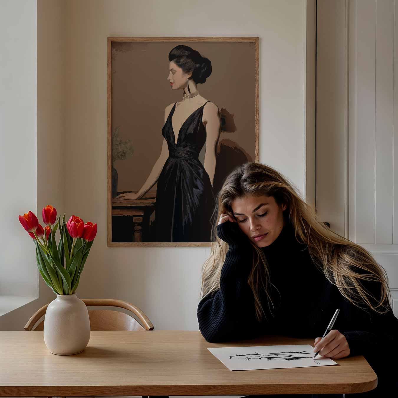 Elegante Vrouwelijke Charme Poster