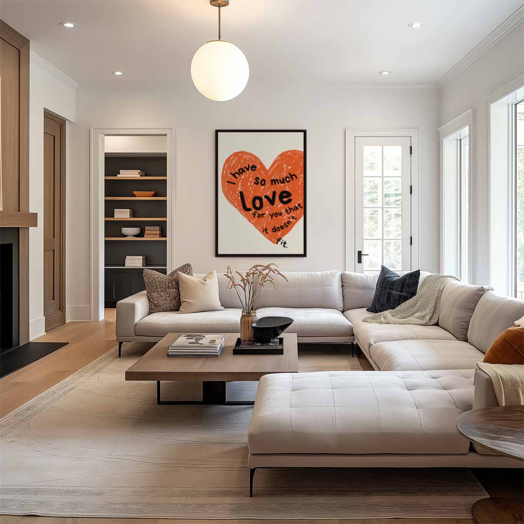 Liefde in Overvloed Hartkunst Kunstwerk-canvas-dibond-plexiglas-wanddecoratie-WallArtistic
