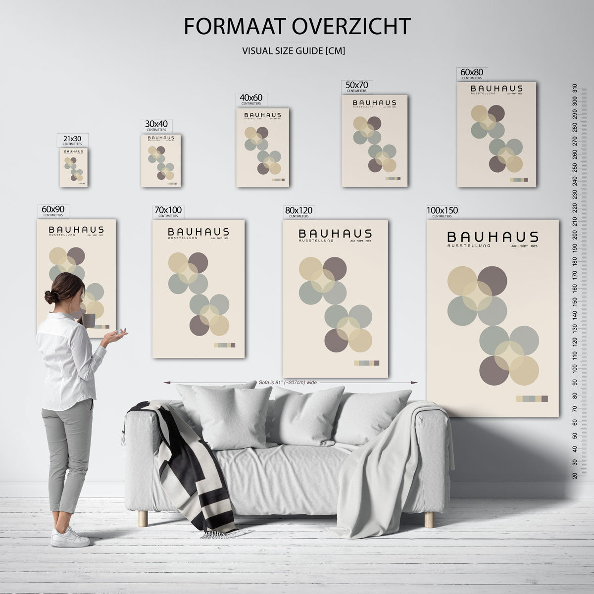 Vormritme cirkelpatroon Poster