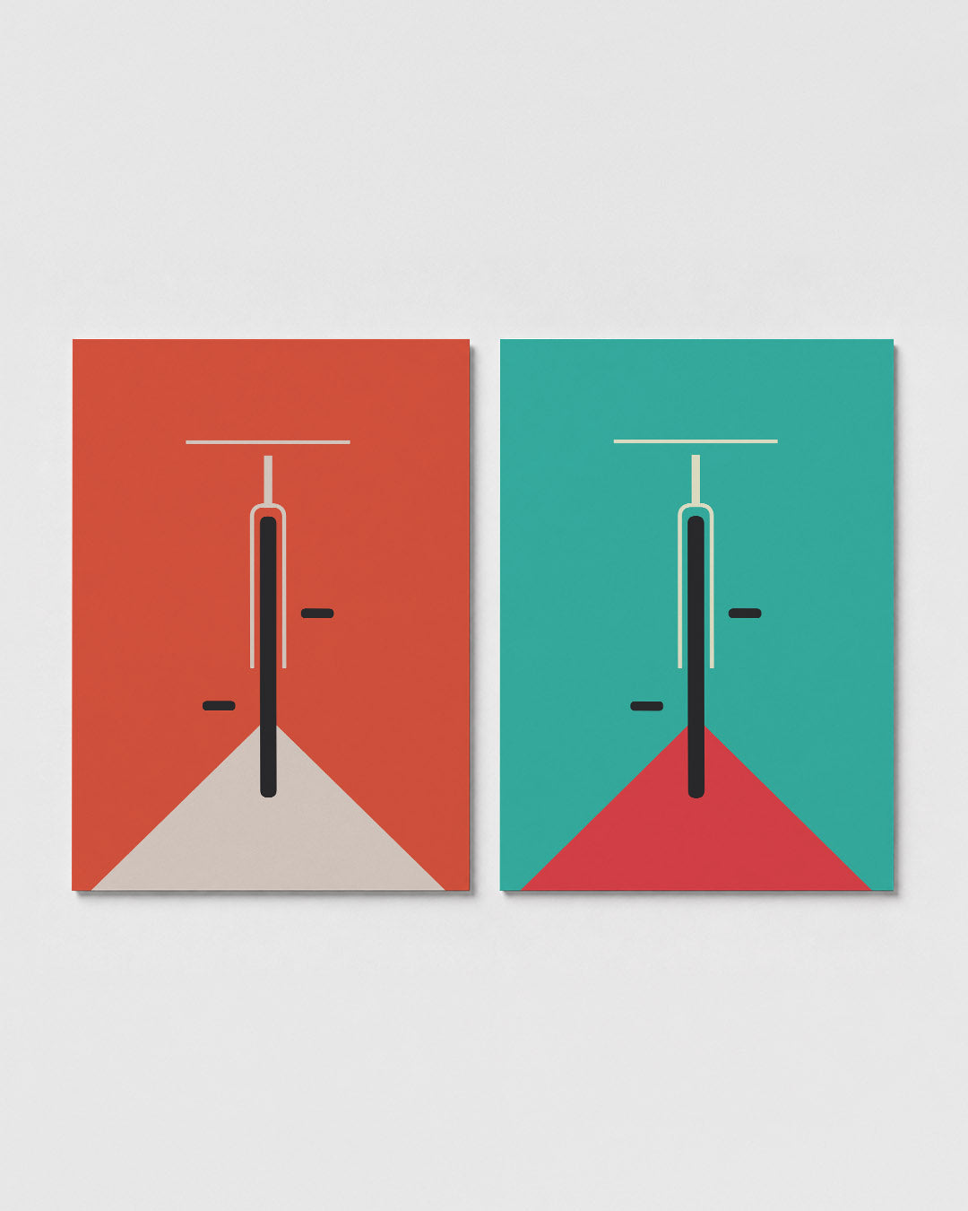 Fiets en lijnenspel Posterset