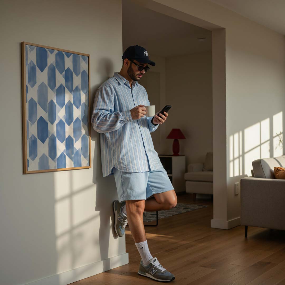 Geometrische Waterverf Poster-WallArtistic