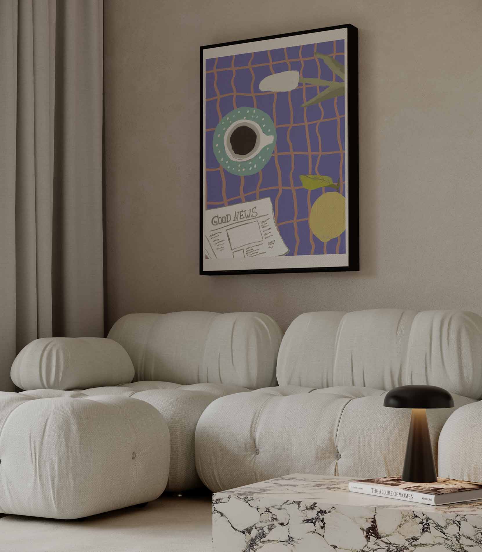 Ochtendgeluk voor Beginners Kunstwerk-canvas-dibond-plexiglas-wanddecoratie-WallArtistic