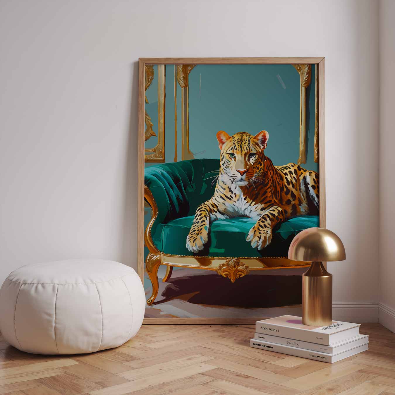 Luxe Leopard Lounge Poster-WallArtistic