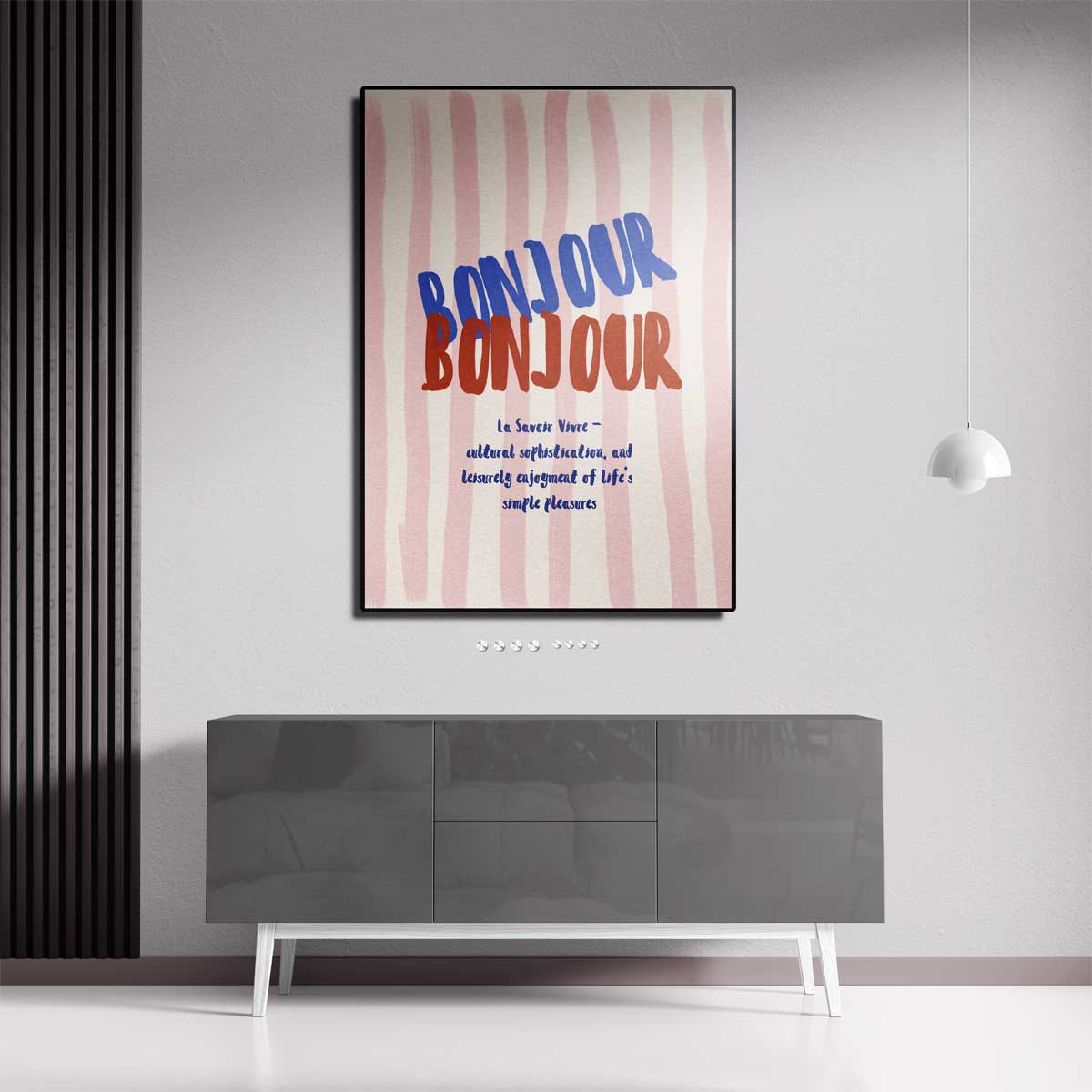 Bonjour Bonheur Kunstwerk-canvas-dibond-plexiglas-wanddecoratie-WallArtistic