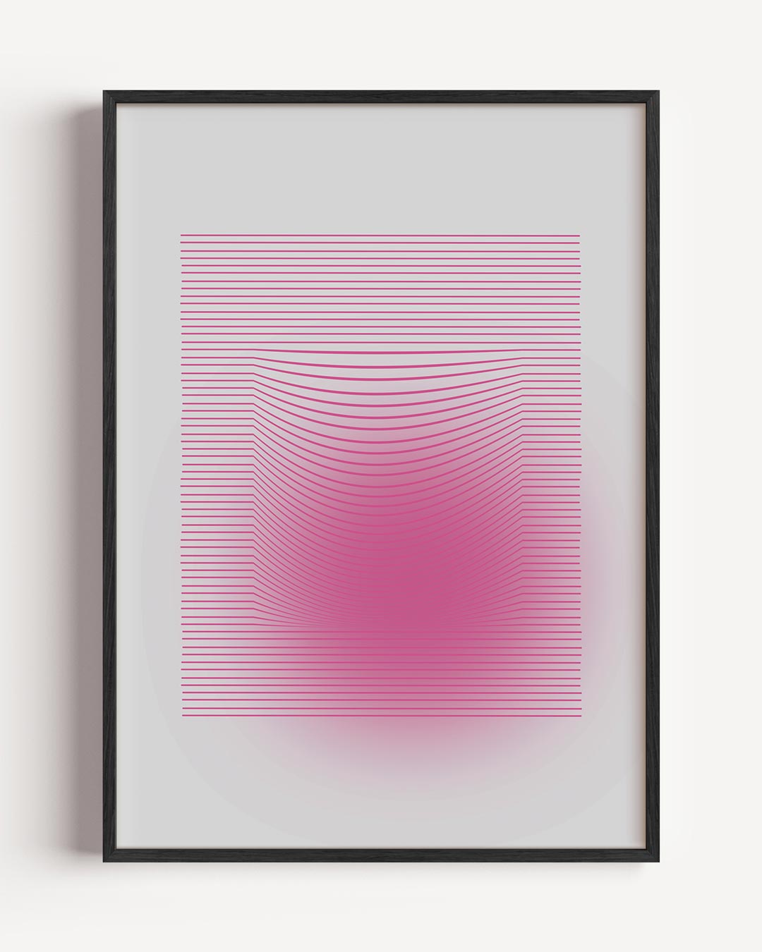 Modern Abstracte Roze Golven Poster-WallArtistic