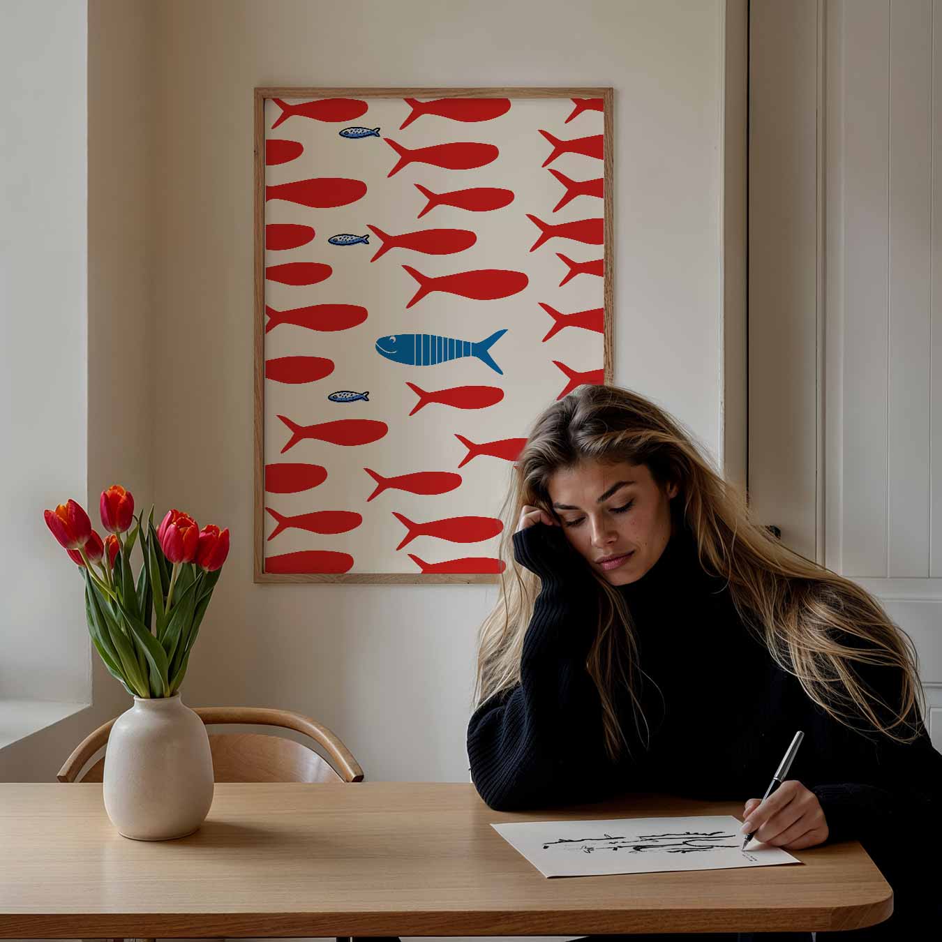 Unieke Extra Grote Vis Poster-WallArtistic