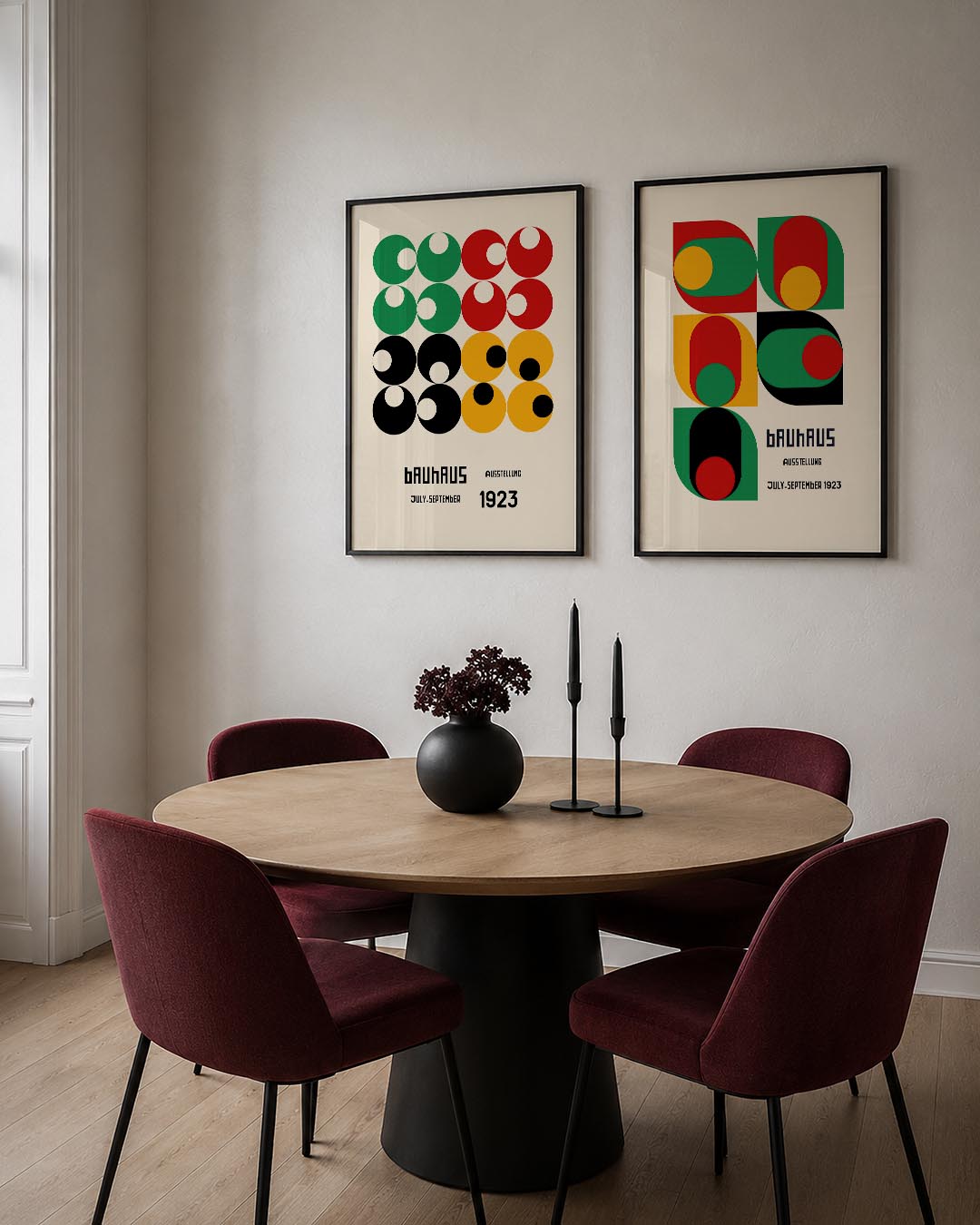 Cirkelritme en kleur Posterset