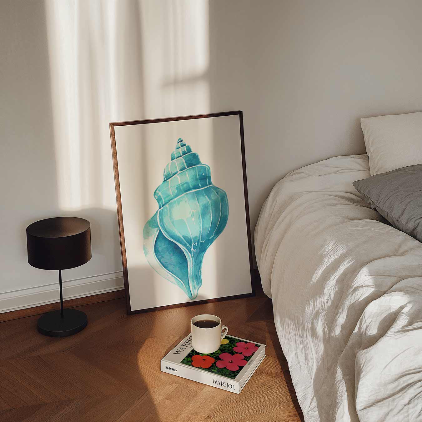 Schelpenkunst in Turquoise Poster