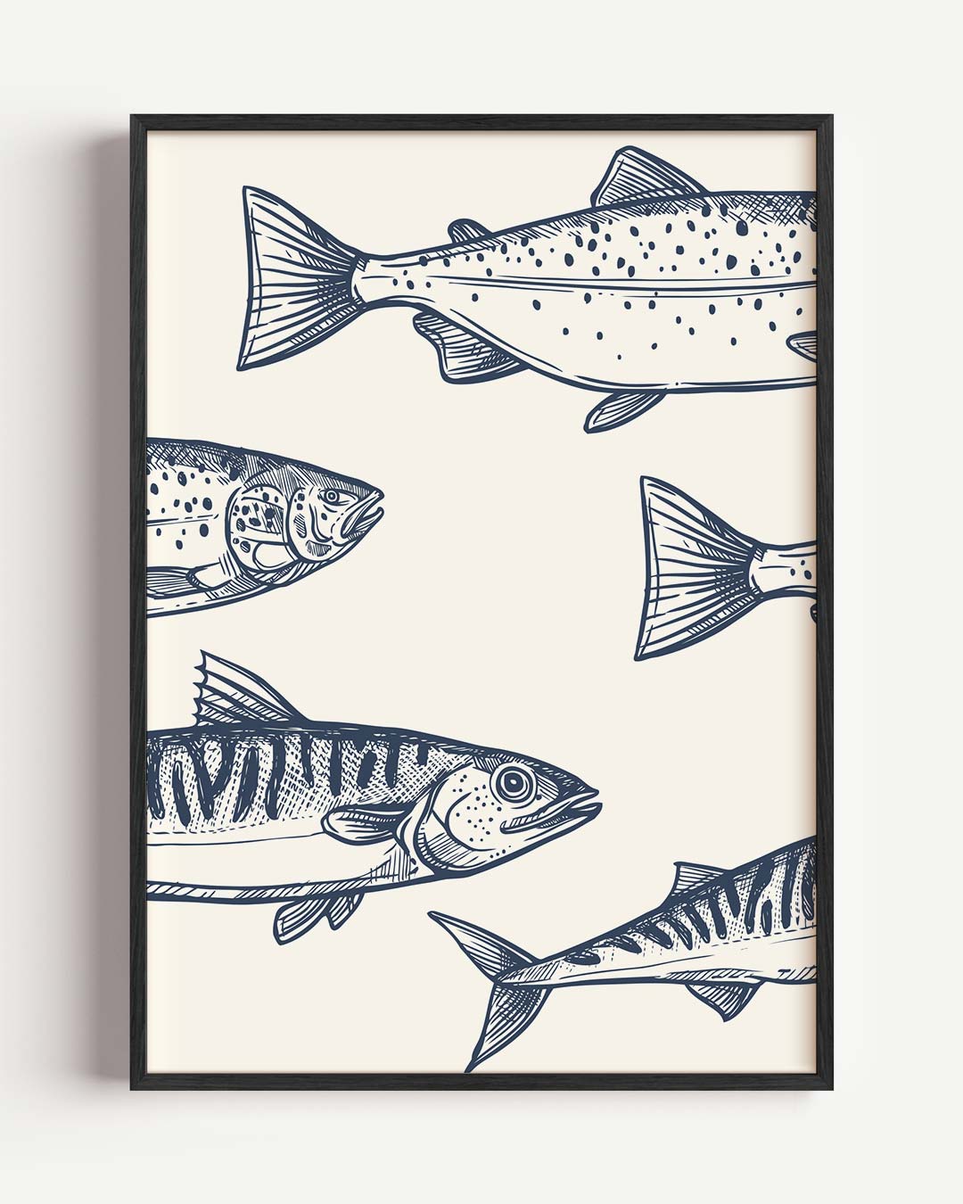 Maritieme Vis Illustratie Poster-WallArtistic