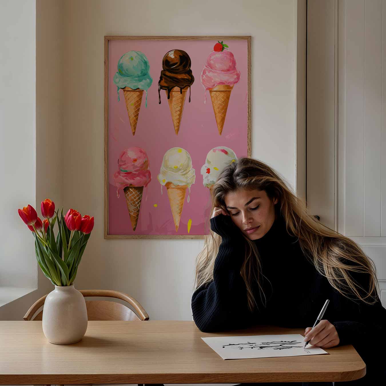 Zoete IJsco Fantasie Poster-WallArtistic