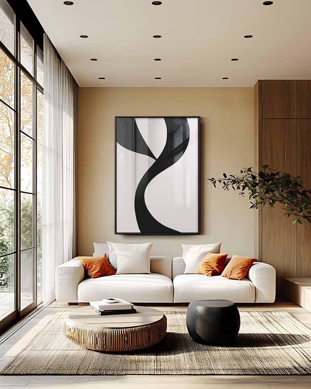 Elegant Contrast Kunstwerk-canvas-dibond-plexiglas-wanddecoratie-WallArtistic