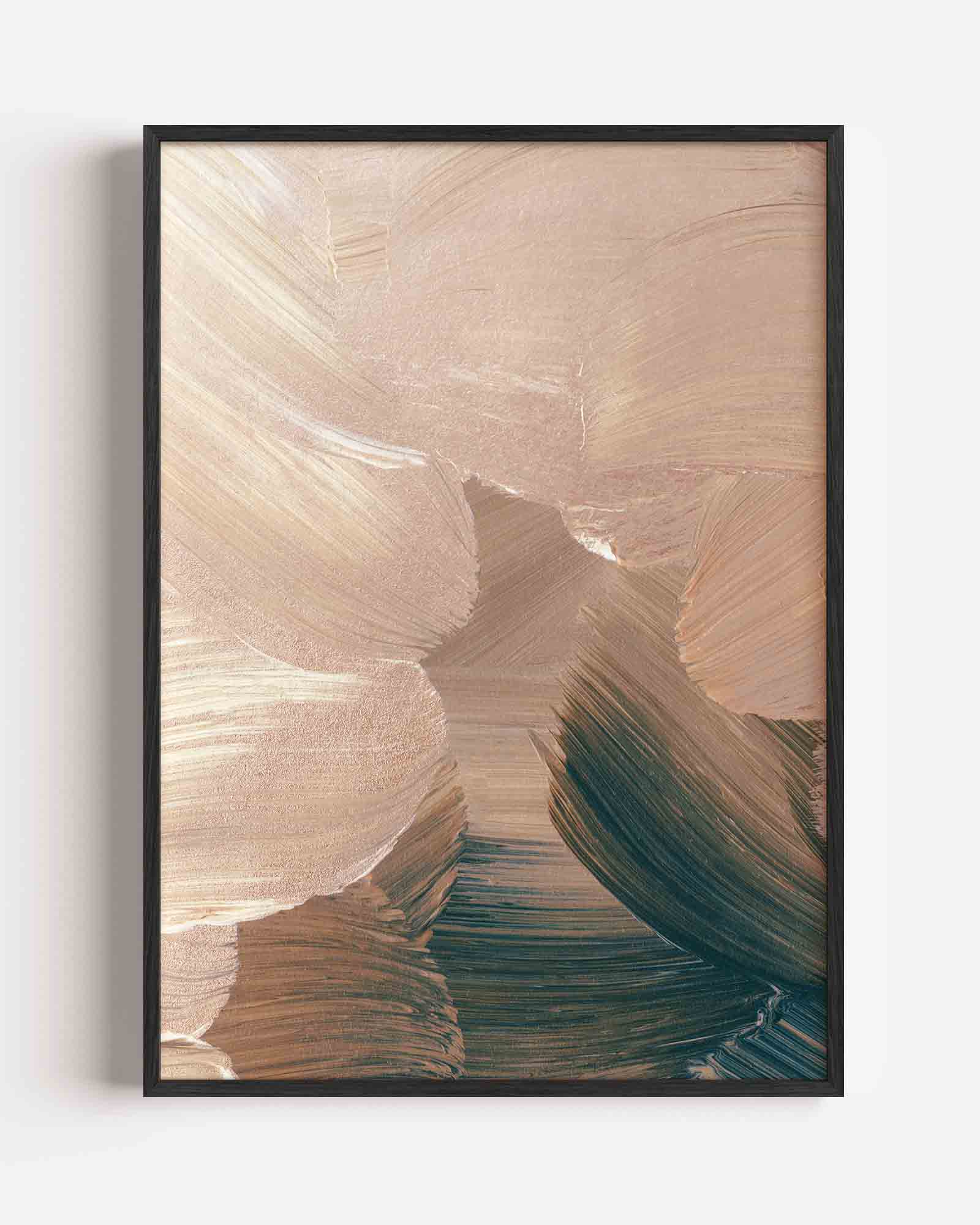 Abstracte penseelstreken Poster