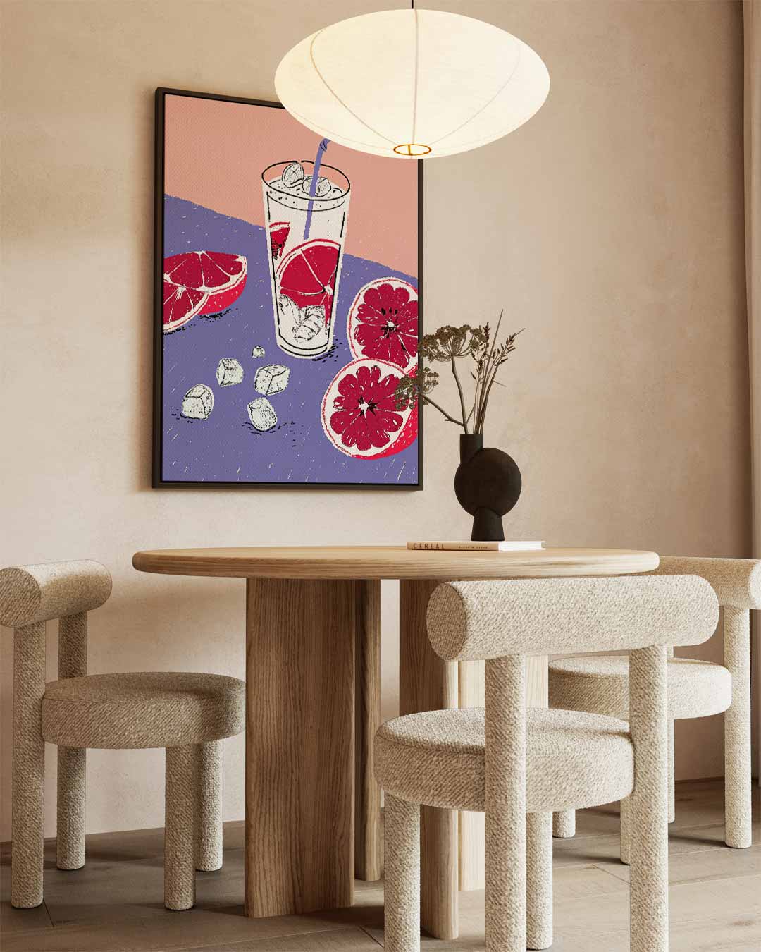 Zomers Grapefruit Avontuur Kunstwerk-canvas-dibond-plexiglas-wanddecoratie-WallArtistic