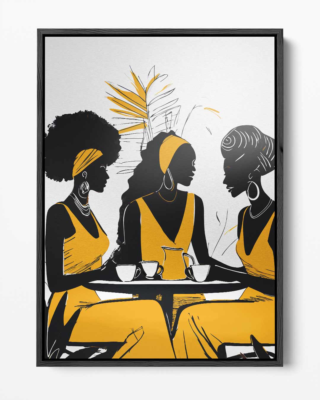 Vriendinnenkoffie Kunstwerk-canvas-dibond-plexiglas-wanddecoratie-WallArtistic