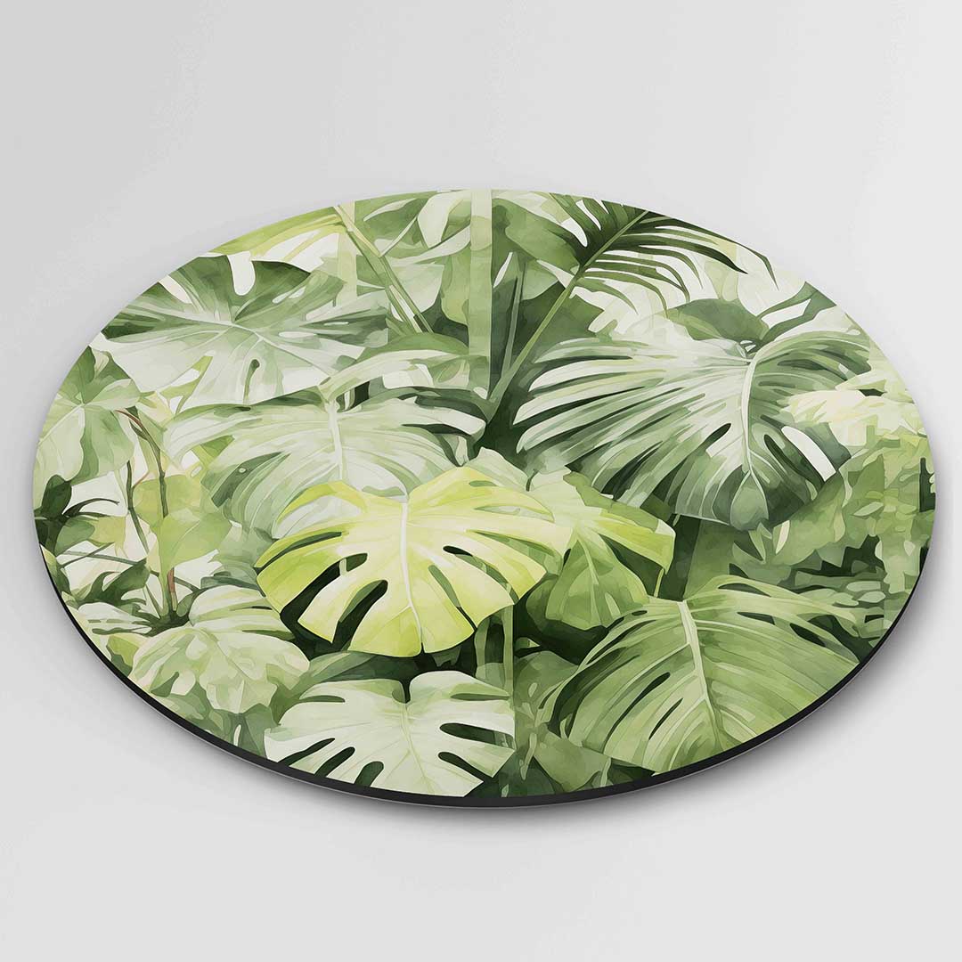 Monstera bladeren Muurcirkel