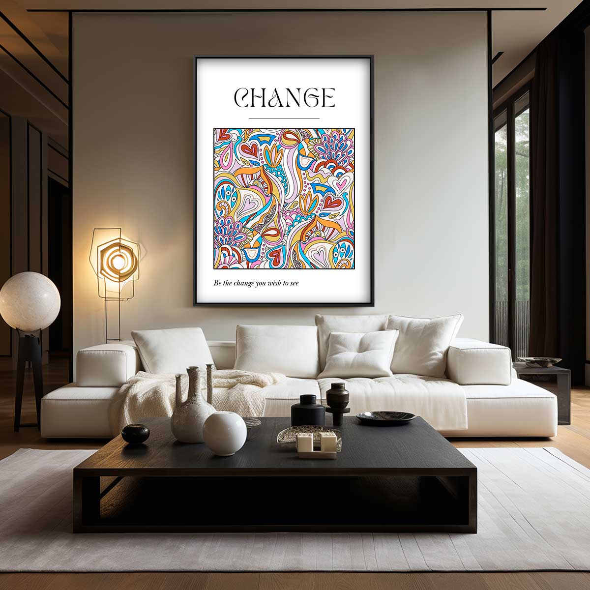 Kleurrijke Droomlandschap Kunstwerk-canvas-dibond-plexiglas-wanddecoratie-WallArtistic