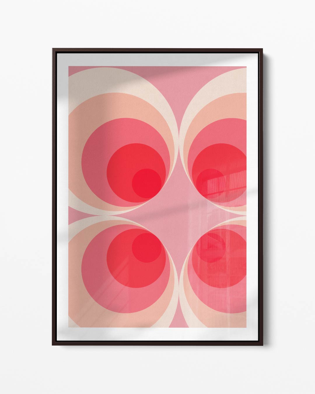 Retro Cirkelpatroon Kunstwerk Kunstwerk-canvas-dibond-plexiglas-wanddecoratie-WallArtistic