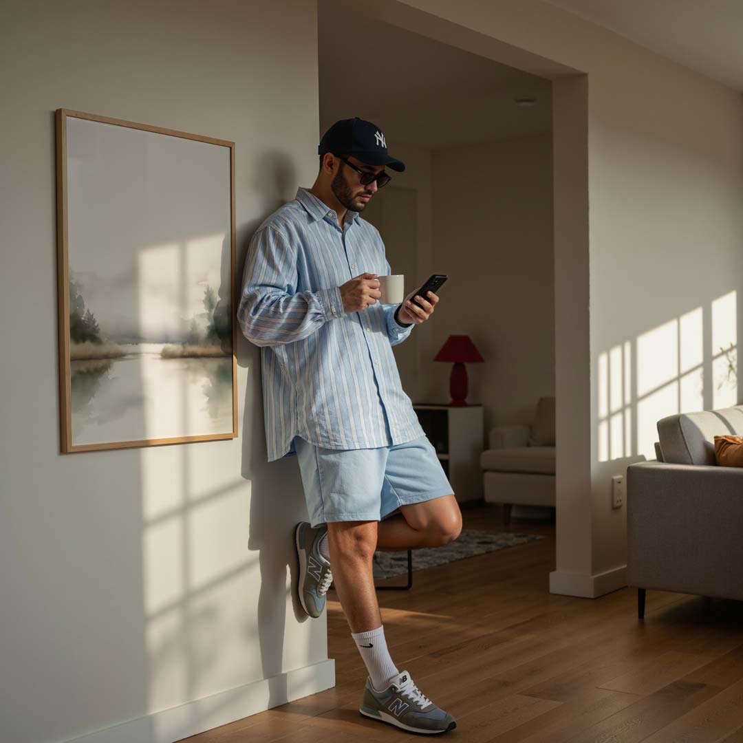 Rustgevende Waterlandschap Poster-WallArtistic