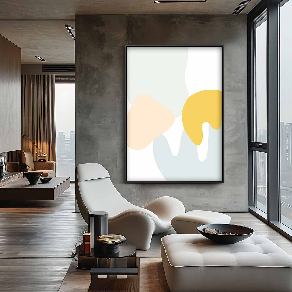 Vrolijke Kleurencompositie Kunstwerk-canvas-dibond-plexiglas-wanddecoratie-WallArtistic