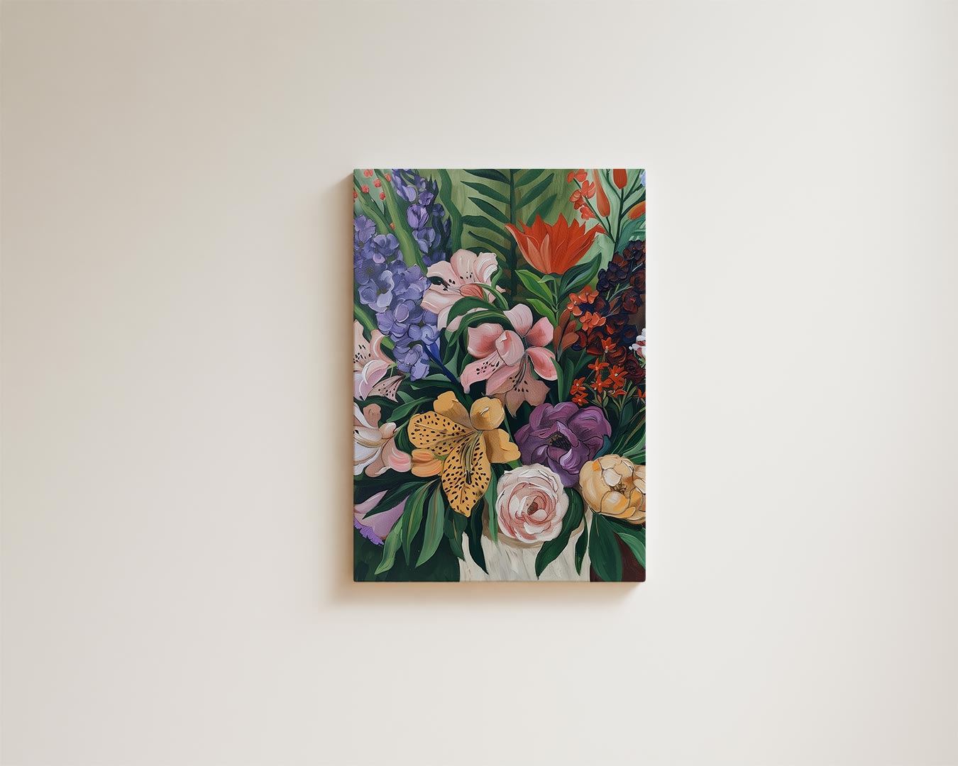 Bloemrijke Fantasie Kunstwerk-canvas-dibond-plexiglas-wanddecoratie-WallArtistic